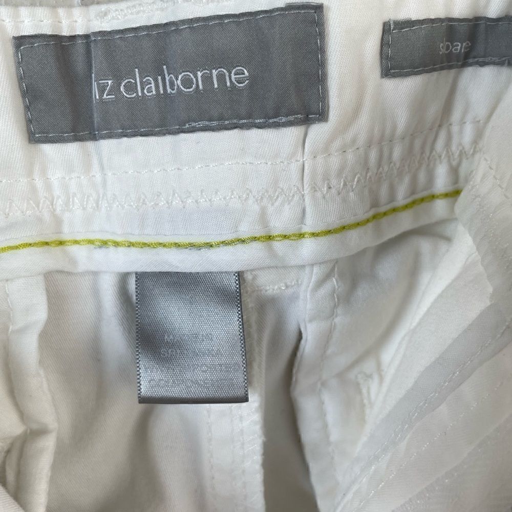 NWT Liz Claiborne White Sloan Pants Size 10 - Picture 6 of 10